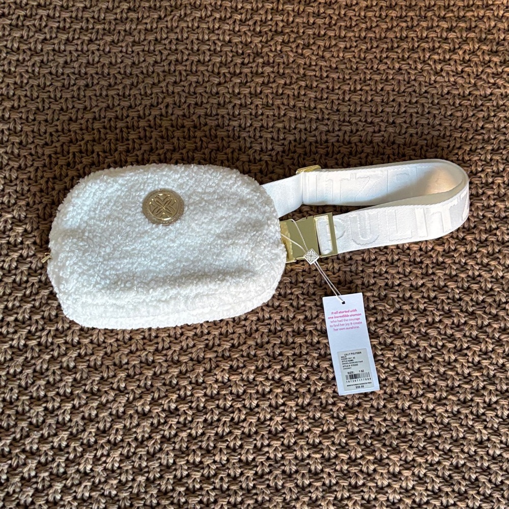 Lilly Pulitzer White Textured Crossbody Bag